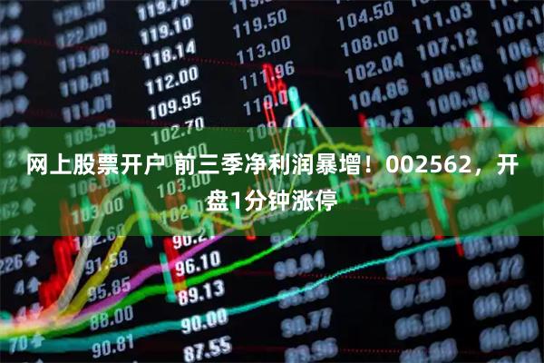 网上股票开户 前三季净利润暴增！002562，开盘1分钟涨停