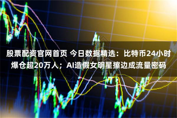 股票配资官网首页 今日数据精选：比特币24小时爆仓超20万人；AI造假女明星擦边成流量密码