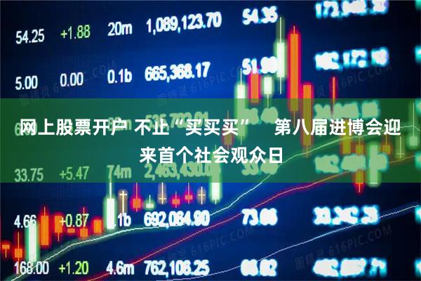 网上股票开户 不止“买买买”    第八届进博会迎来首个社会观众日