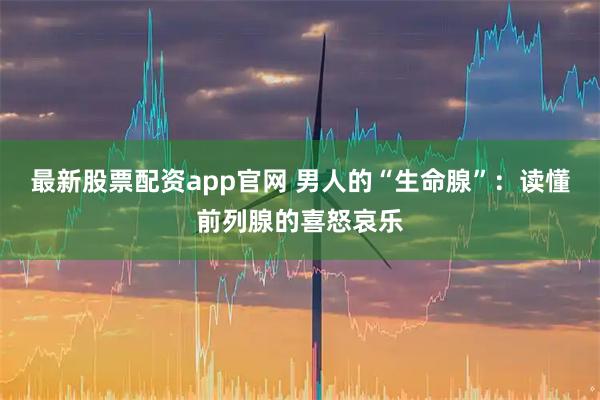 最新股票配资app官网 男人的“生命腺”：读懂前列腺的喜怒哀乐