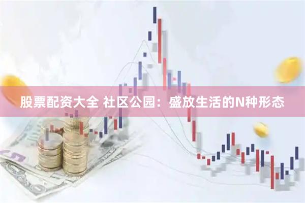 股票配资大全 社区公园：盛放生活的N种形态
